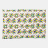 キングケーキニューオーリンズノーラマルディグラカーニバル キッチンタオル (横)