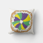 キングケーキニューオーリンズノーラマルディグラカーニバル クッション (正面)