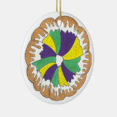 キングケーキニューオーリンズノーラマルディグラカーニバル セラミックオーナメント (右)