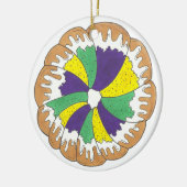 キングケーキニューオーリンズノーラマルディグラカーニバル セラミックオーナメント (左)