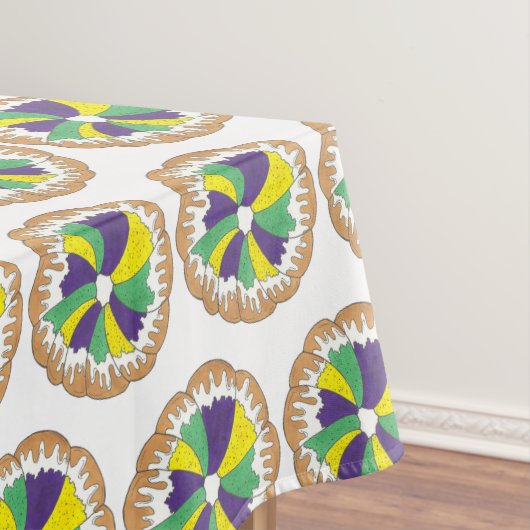 キングケーキニューオーリンズノーラマルディグラカーニバル テーブルクロス (インサイチュ)
