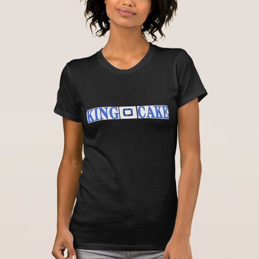 キングケーキブルーレタータイル Tシャツ (正面)