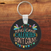 キングケーキマルディグラスカロリー数えない キーホルダー (正面)