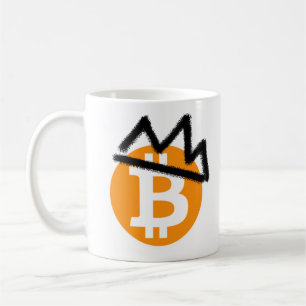 キングコイン_ブラックグラフィティクラウンビットコイン コーヒーマグカップ