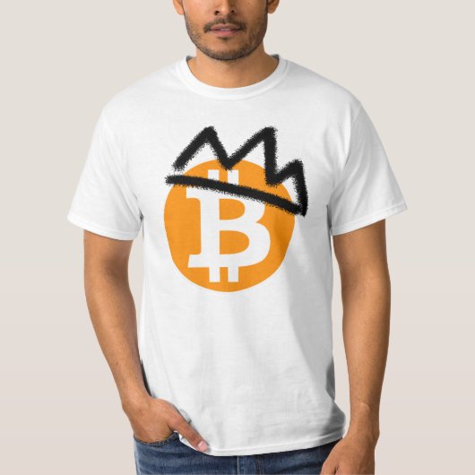 キングコイン_Bitcoin_BlackクラウンTシャツ Tシャツ (正面)