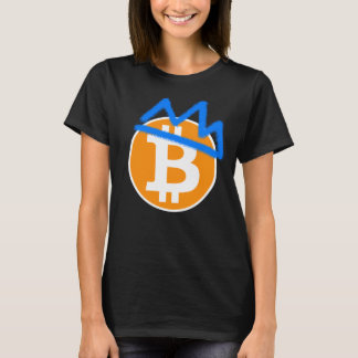 キングコイン_Bitcoin_Blueグラフィティクラウン女性のT Tシャツ