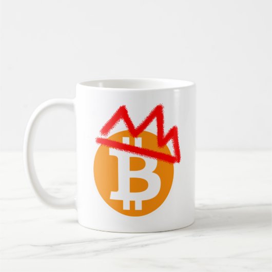 キングコイン_Bitcoin_Redグラフィティクラウンマグカップ コーヒーマグカップ (左)