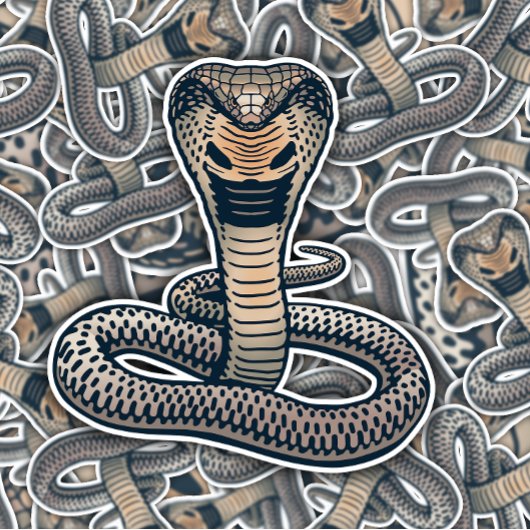 キングコブラスネークステッカー |ダイカットのシール シール