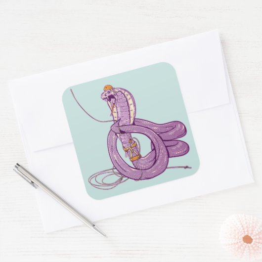 キングコブラスネークロック登山 スクエアシール (封筒)