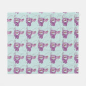 キングコブラスネークロック登山 フリースブランケット (正面(横))