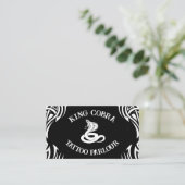 キングコブラタトゥーパーラー 名刺 (スタンド正面)