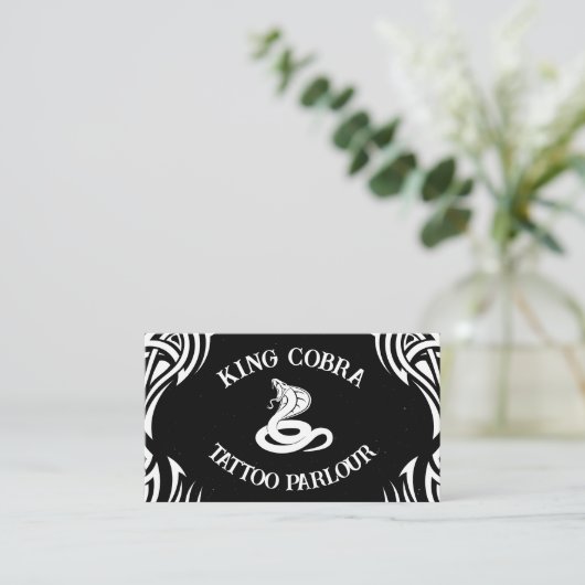 キングコブラタトゥーパーラー 名刺 (スタンド正面)