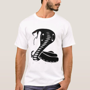 キングコブラブラックデザインTシャツ Tシャツ