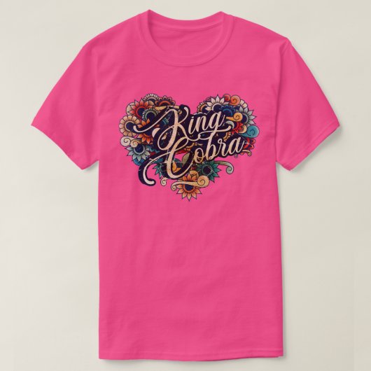 キングコブラヴィネットヴィンテージカラー Tシャツ (デザイン正面)