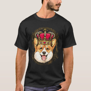 キングコルギ王冠を着てコルギドッグ Tシャツ