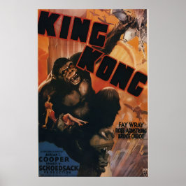キングコング ヴィンテージスタイル 1930年代 SF映画ポスター ポスター
