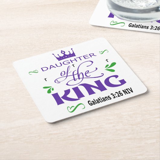 キングコースターの娘 スクエアペーパーコースター (アングル)