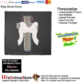 キングサイズのデュベカバー ブラック背景 掛け布団カバー