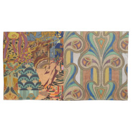 キングサイズペアピロケースとアートデコデザイン 枕カバー