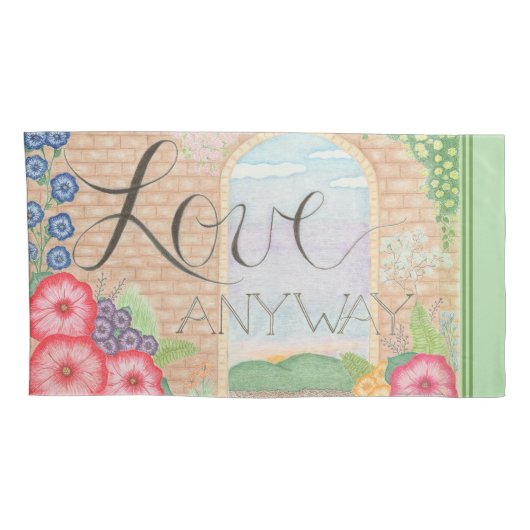 キングサイズ枕カバー2枚セット Love Anyway 枕カバー (裏面-右)