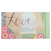 キングサイズ枕カバー2枚セット Love Anyway 枕カバー (正面右)