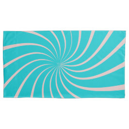 キングサイモダンズカラフルジオメトリックブルーピンクシック 枕カバー