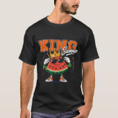 キングサマー スイカの王様 Tシャツ クールなキャラクターW (正面)