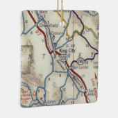キングシティCAヴィンテージマップ セラミックオーナメント (右)