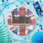 キングシャルル&クイーンコンボートカミラコロネーション ペーパープレート (パーティー)