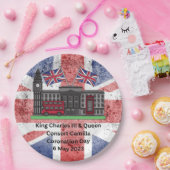 キングシャルル&クイーンコンボートカミラコロネーション ペーパープレート (パーティー)