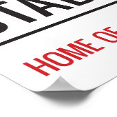 キングショルムスタジアム通り標識 ポスター (角)