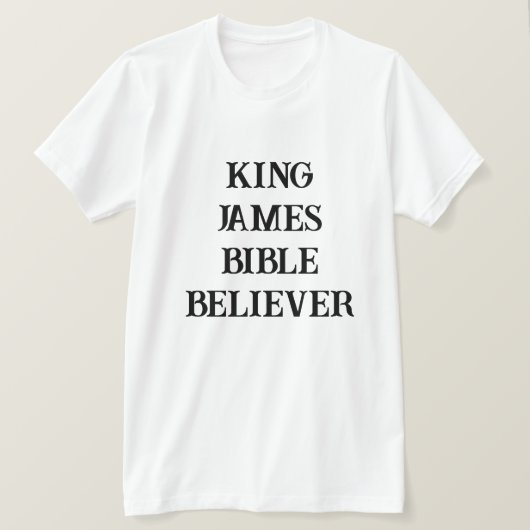 キングジェームス・バイブル信者クリスチャン信仰光 Tシャツ (デザイン正面)