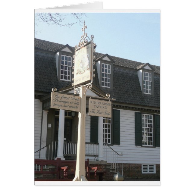 キングスアームズタバーンサインコロニアルウィリアムズバーグ (正面)