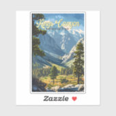 キングスキャニオンナショナルパークイラストレーショントラベルアート シール (シート)