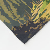 キングスキャニオンナショナルパークイラストレーショントラベルアート フリースブランケット (角)