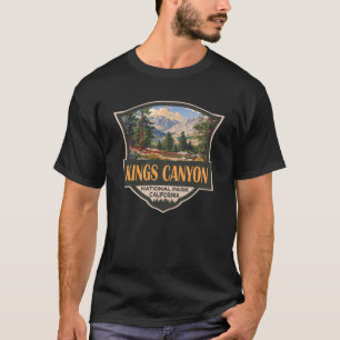 キングスキャニオンナショナルパークイラストレーションレトロアート Tシャツ