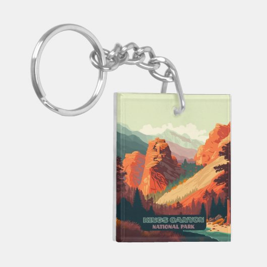 キングスキャニオンナショナルパークカリフォルニアマウンテンズ キーホルダー (正面左)
