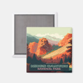 キングスキャニオンナショナルパークカリフォルニアマウンテンズ マグネット (正面/裏面)