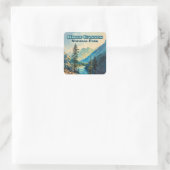 キングスキャニオンナショナルパークカリフォルニアヴィンテージ スクエアシール (バッグ)