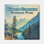 キングスキャニオンナショナルパークカリフォルニアヴィンテージ マグネット (正面)