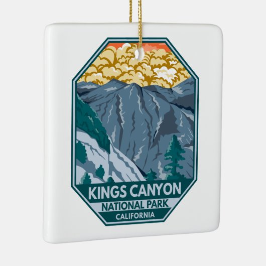 キングスキャニオンナショナルパークサンセットヴィンテージ セラミックオーナメント (右)
