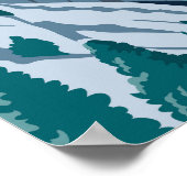 キングスキャニオンナショナルパークサンセットヴィンテージ ポスター (角)