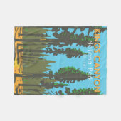 キングスキャニオンナショナルパークゼネラルグラントヴィンテージ フリースブランケット (正面(横))