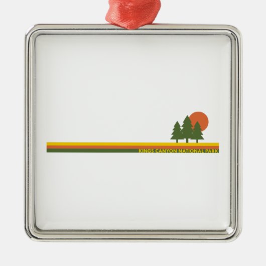 キングスキャニオンナショナルパークパインツリーズサン メタルオーナメント (正面)