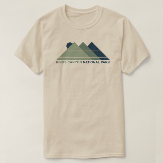 キングスキャニオンナショナルパークマウンテンサン Tシャツ (デザイン正面)