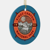 キングスキャニオンナショナルパークミュレディアレトロコンパス セラミックオーナメント (右)