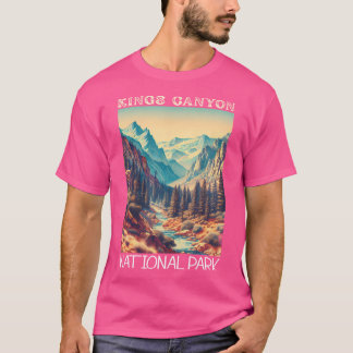 キングスキャニオンナショナルパークヴィンテージハイキングキャンプ Tシャツ