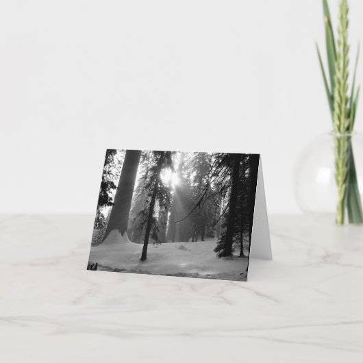キングスキャニオン国立公園の冬の雪 ノートカード (正面)