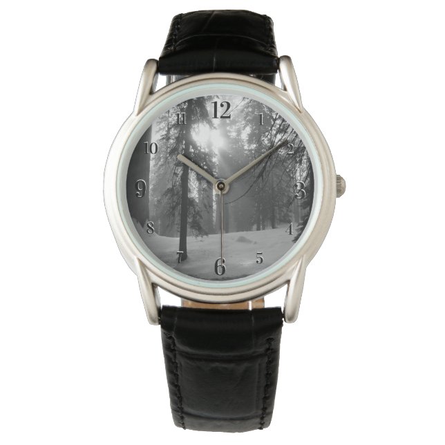 キングスキャニオン国立公園の冬の雪 腕時計 (正面)