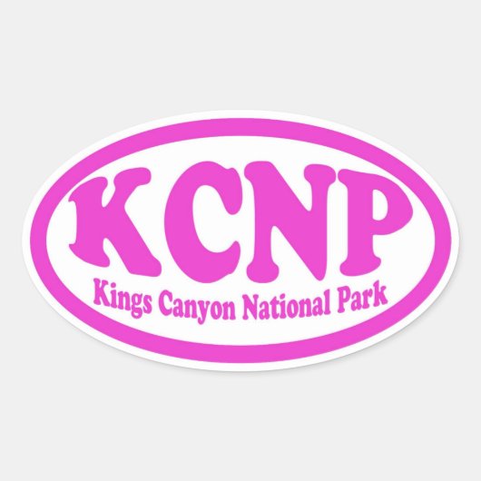 キングスキャニオン国立公園ピンクの楕円シール 楕円形シール (正面)